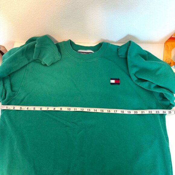 Vintage 90s Tommy Hilfiger Green Sweatshirt Size Large - Picture 8 of 8